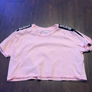 Pink hollister crop top